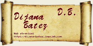 Dijana Batez vizit kartica